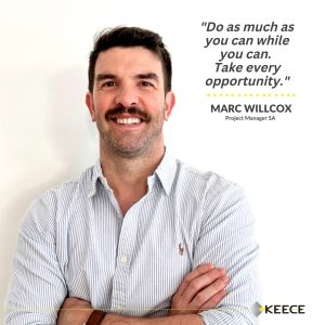 Portrait of Marc Williams, SA State Manager at Keece, leading electrical projects across South Australia.