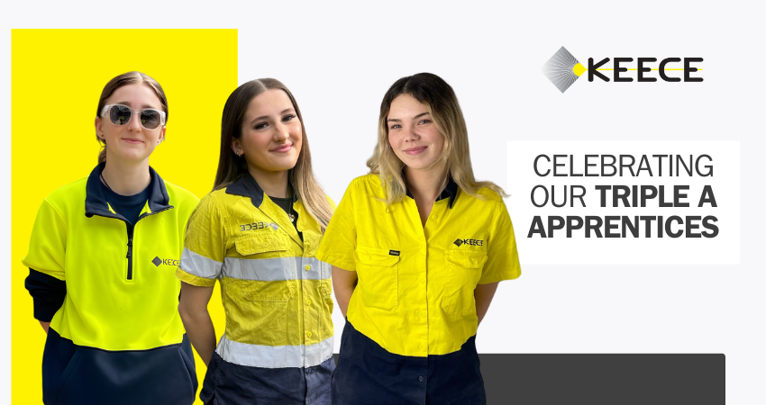 Triple A female electrical apprentices at Keece.