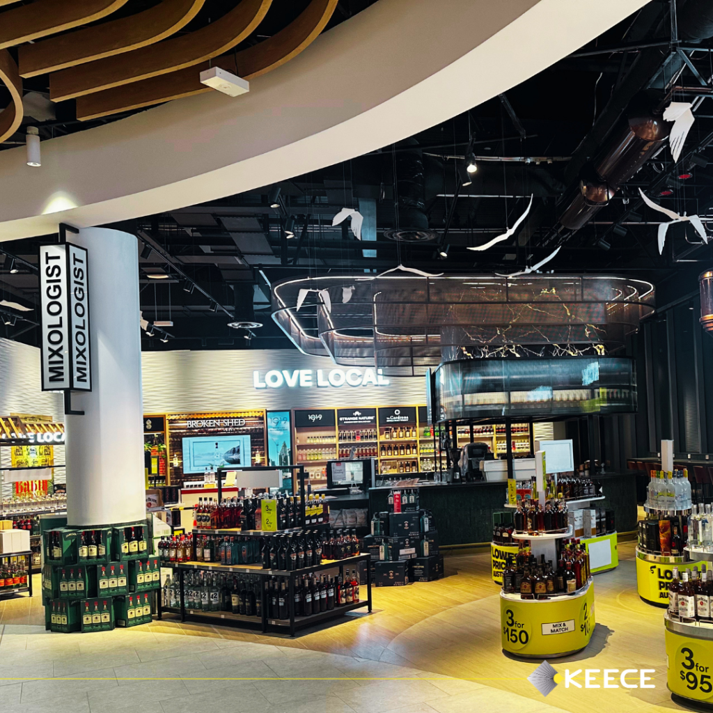 Keece NZ - Auckland Duty Free - lighting upgrade