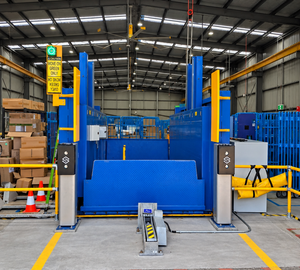 Industrial Loading Lift Warehouse Scene