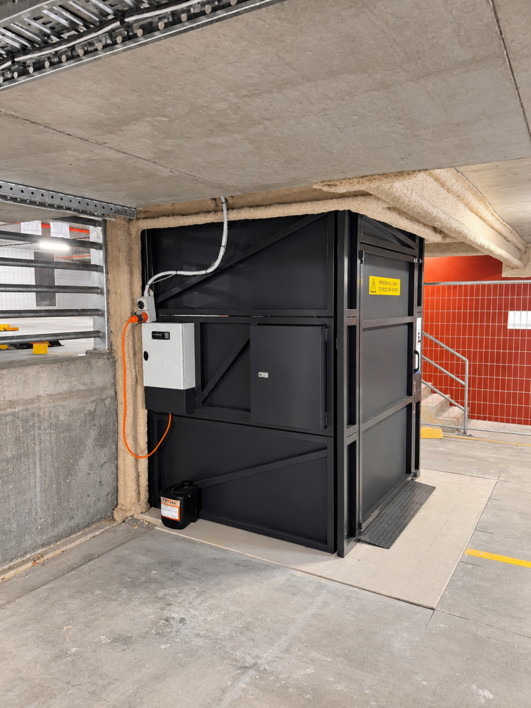 Industrial Parking Garage Lift Installation