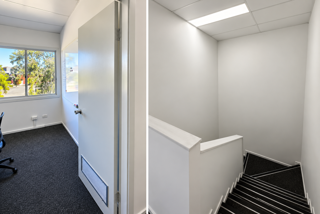 Modern Office and Stairwell Diptych